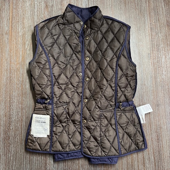 Eddie Bauer Womens Quilted Goose Down Jacket Purple EB 550 Fill Power Size S - Picture 5 of 12